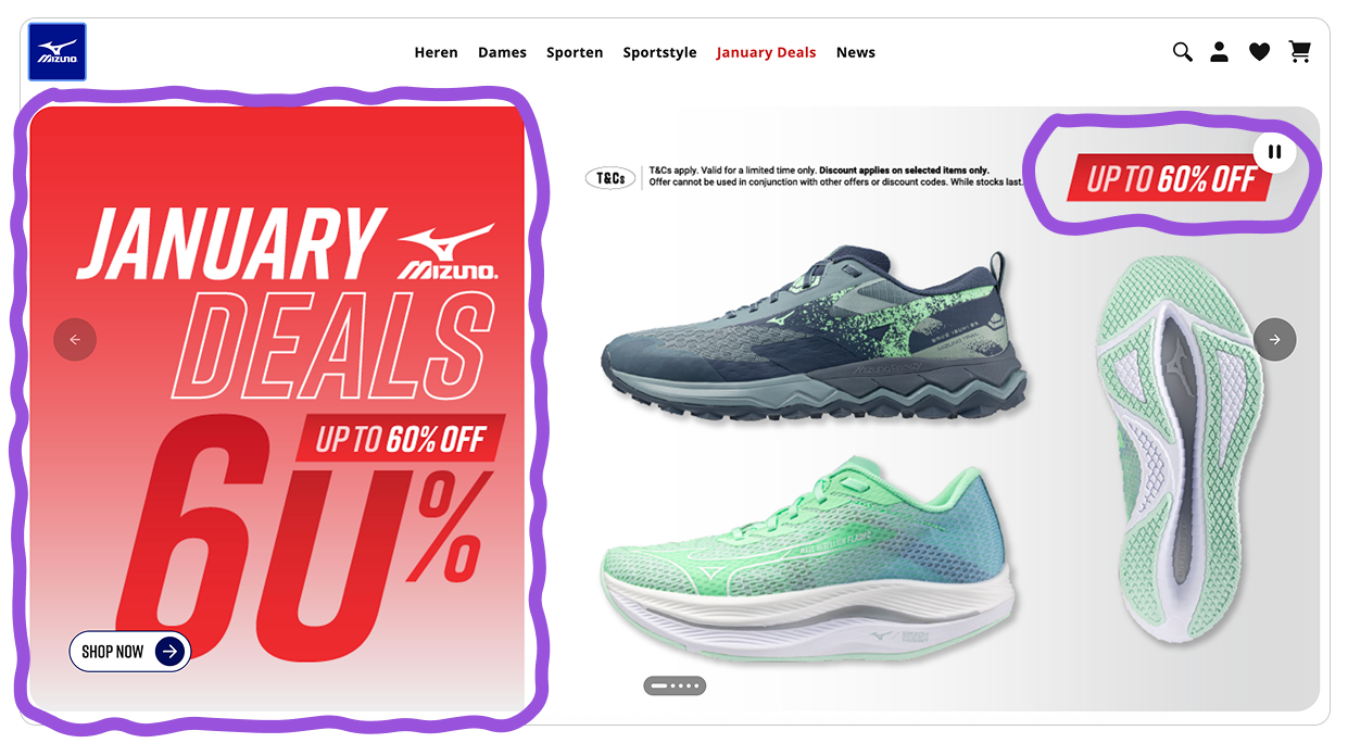 Offer design that feels familiar from ad to website